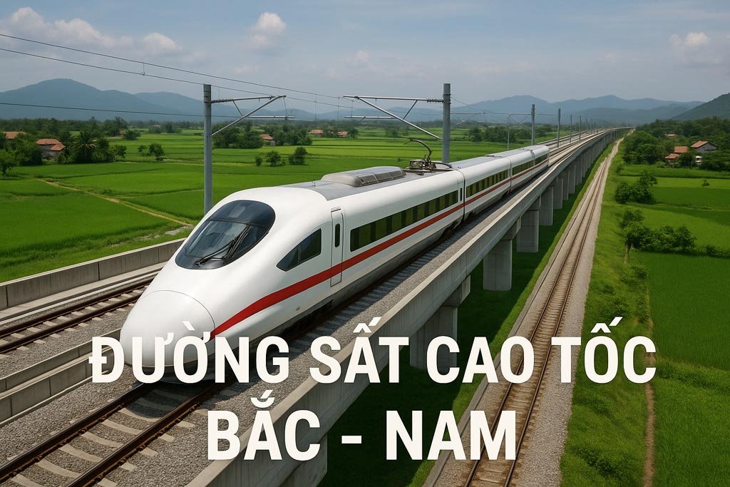 Ảnh AI tạo đường sắt cao tốc Bắc - Nam của Việt Nam