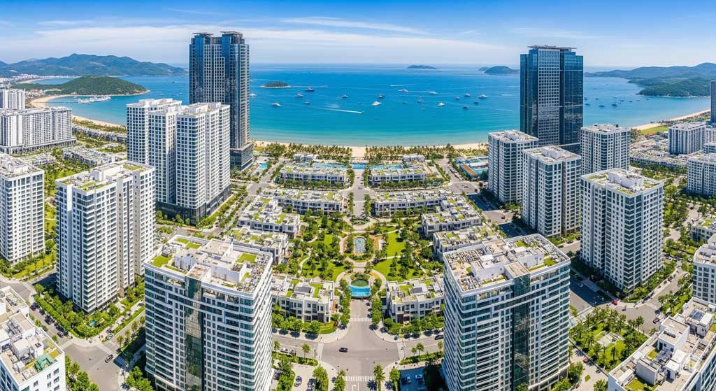 Ảnh AI về dự án khu đô thị Vinhomes Cam Ranh