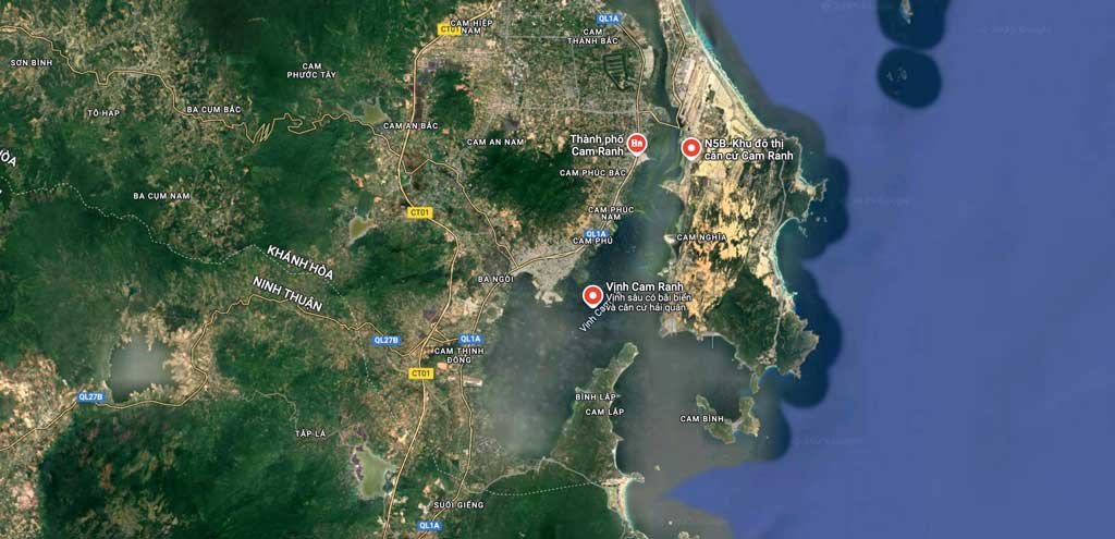 Ảnh vị trí Vinhomes Cam Ranh trên google maps