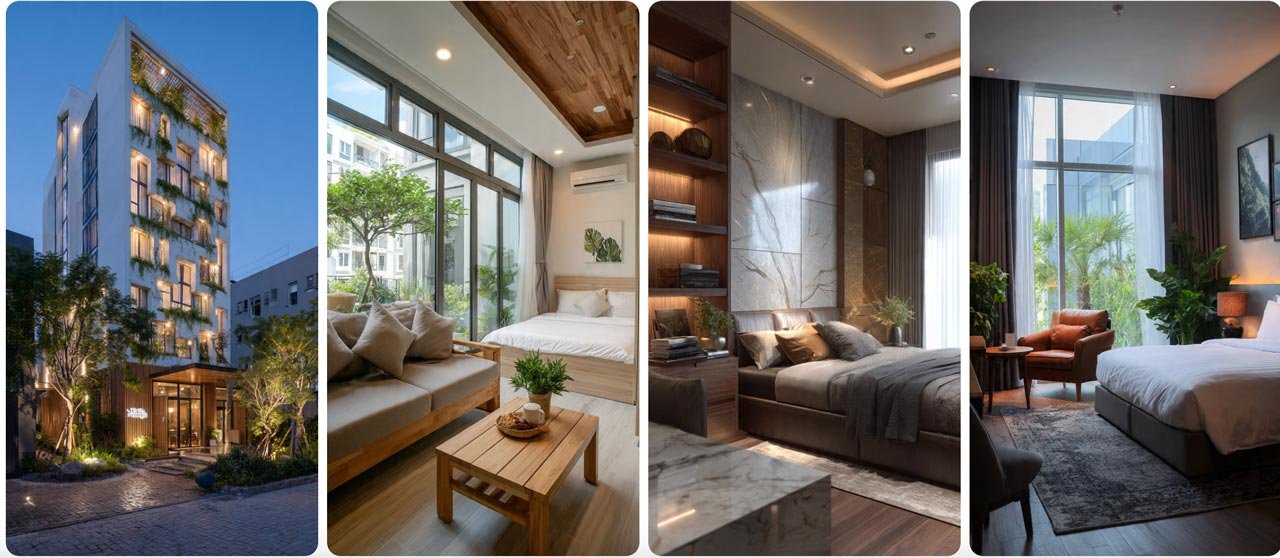 AI tạo ảnh Mini Hotel Vinhomes Cần Giờ