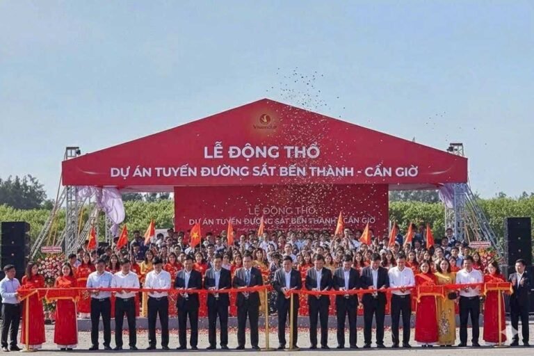 Hình ảnh thực tế tại buổi lễ động thổ dự án tuyến đường sắt Bến Thành - Cần Giờ