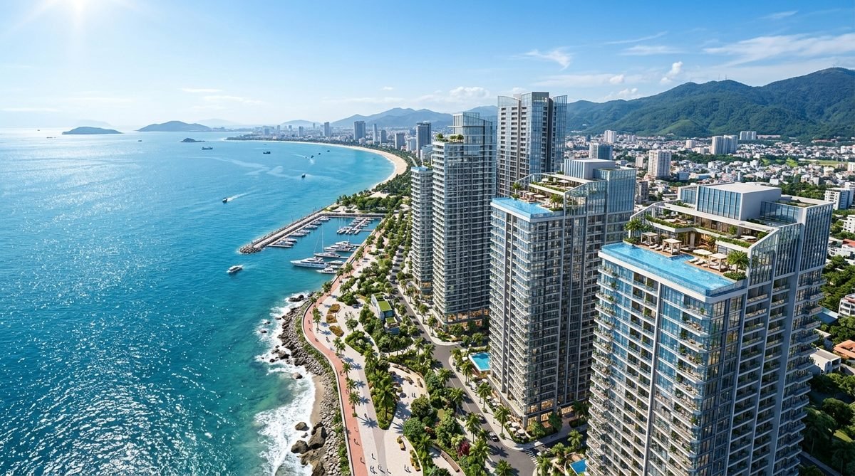 Cho thuê căn hộ Vinhomes Cần Giờ - tháp căn hộ view biển tại Green Bay Vịnh Ngọc