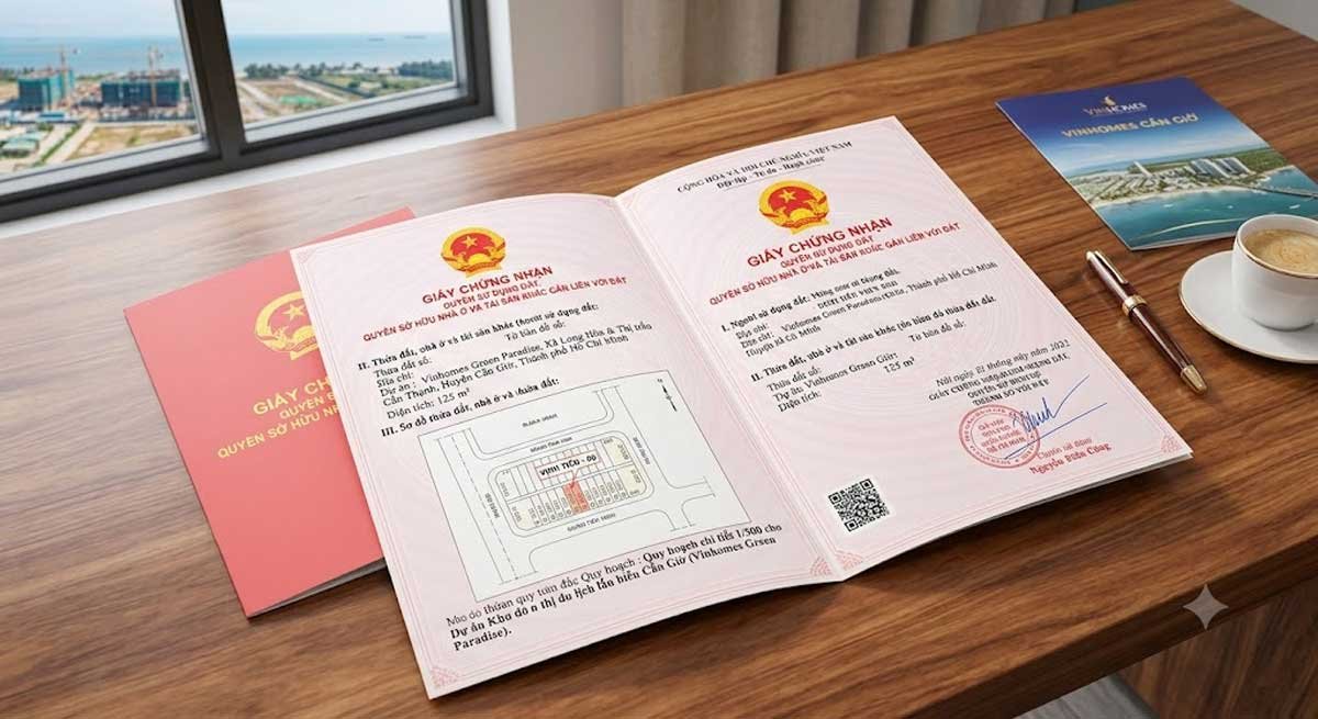 Sổ hồng Vinhomes Cần Giờ