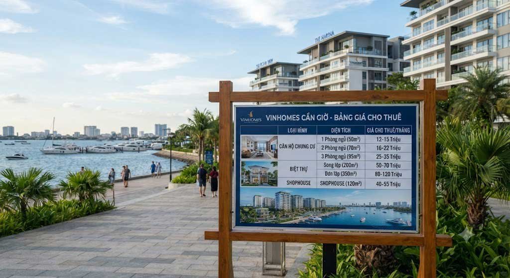 Bảng giá cho thuê Vinhomes Cần Giờ dự kiến