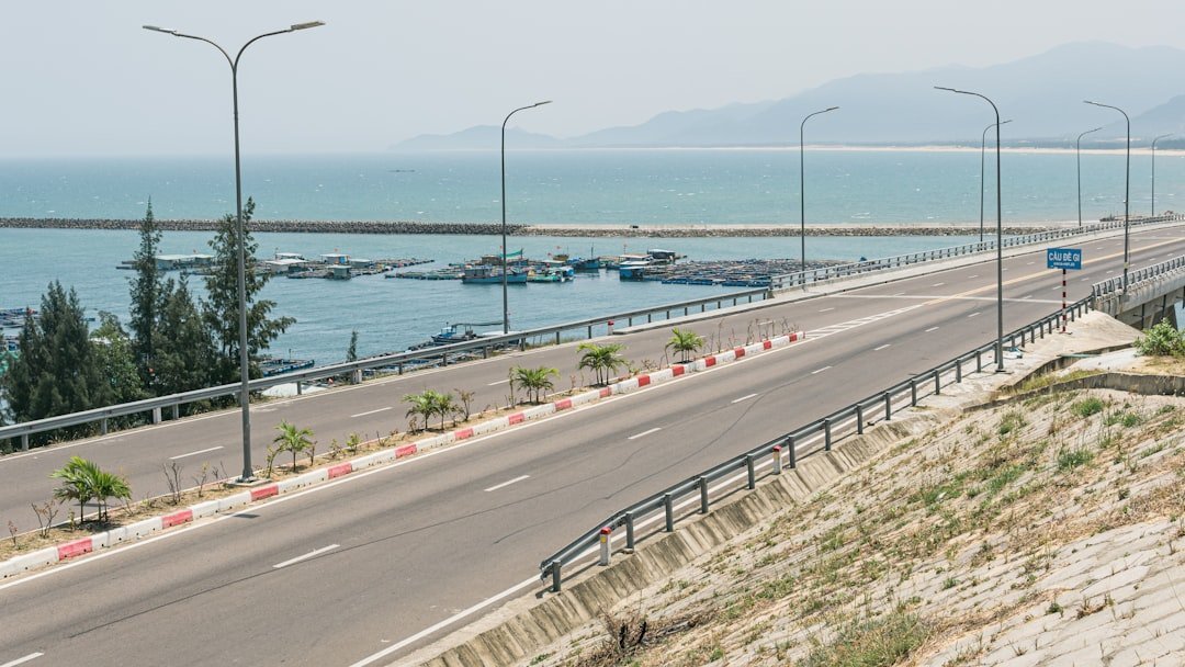 phà Bình Khánh Vinhomes Cần Giờ — minh họa coastal highway bridge construction aerial Vietnam