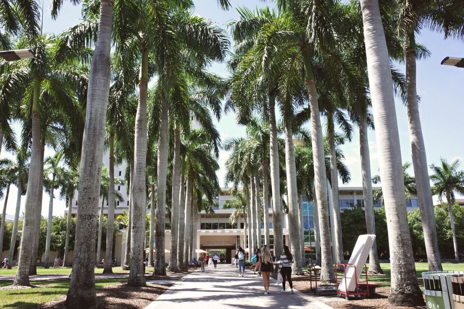 trường học Vinhomes Cần Giờ — minh họa students walking school campus tropical trees pathway